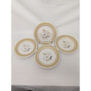 Impressions Stoneware Plates "Country Day" VTG Set Of 4 Small Plates 6.5"